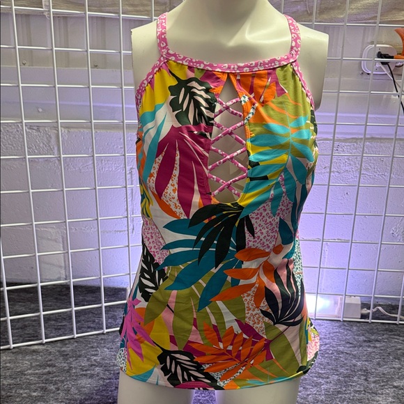 Bleu Rod Beattie Other - Bleu Rod Beattie Multicolor Tropical Bikini Top